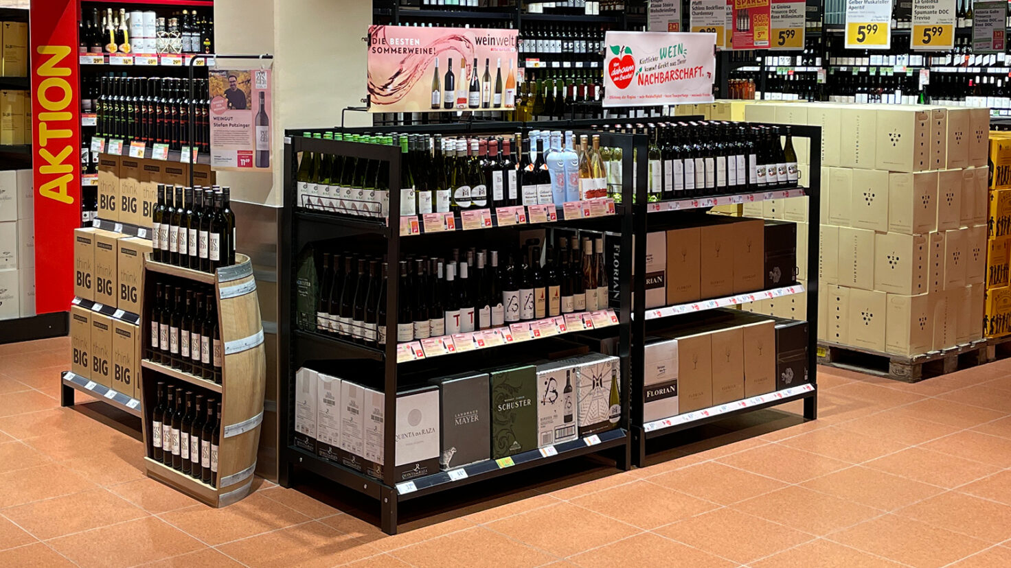 Interspar Graz Weinregal Halbhoch